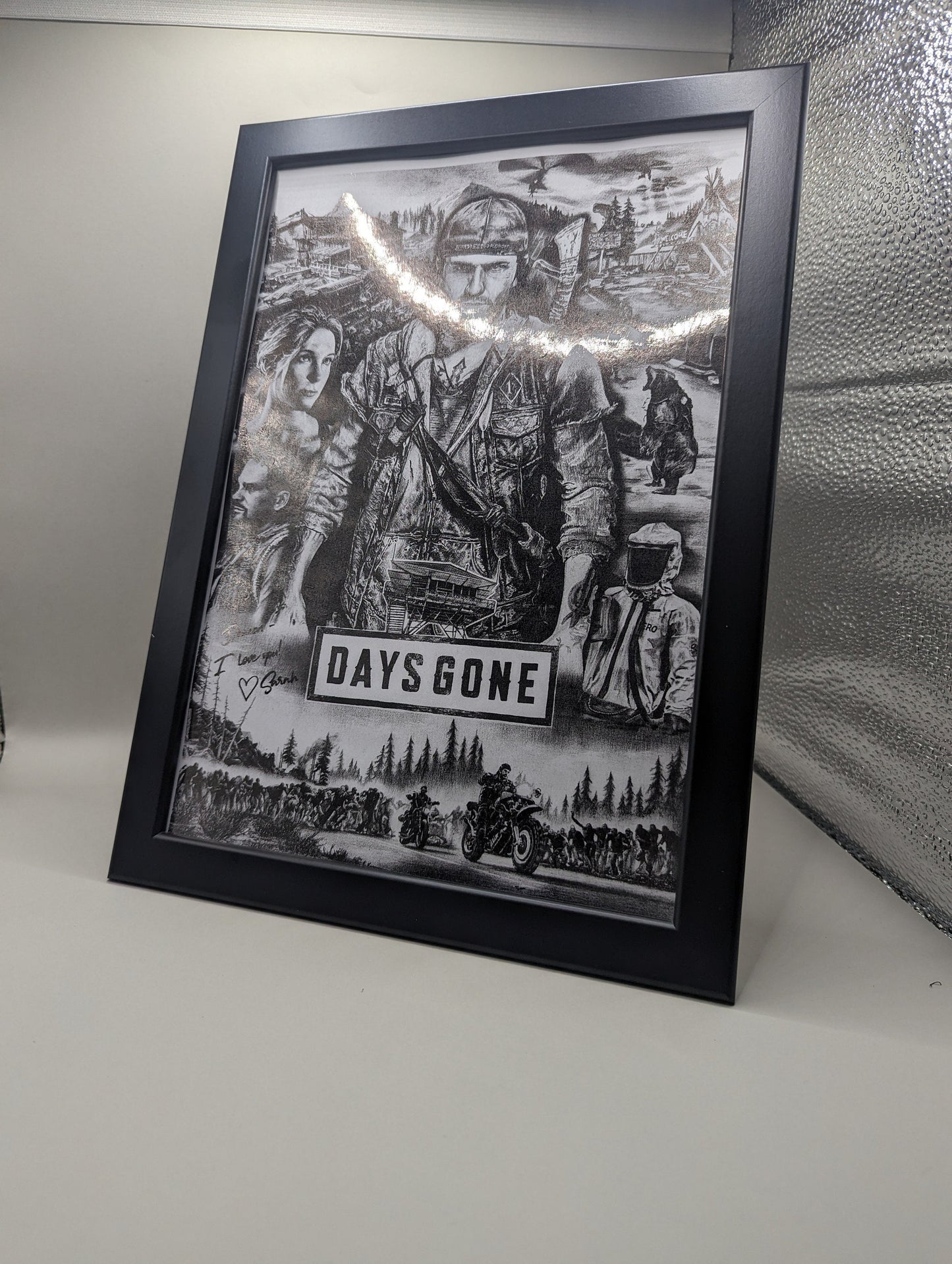 Days Gone Game - Real foil Print - Unique Gift - Gaming wall art