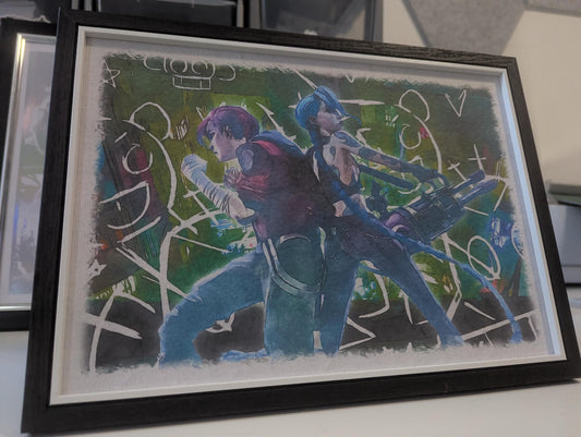 Arcane - Jinx & Vi - Watercolour print - Lol - Unique Gift