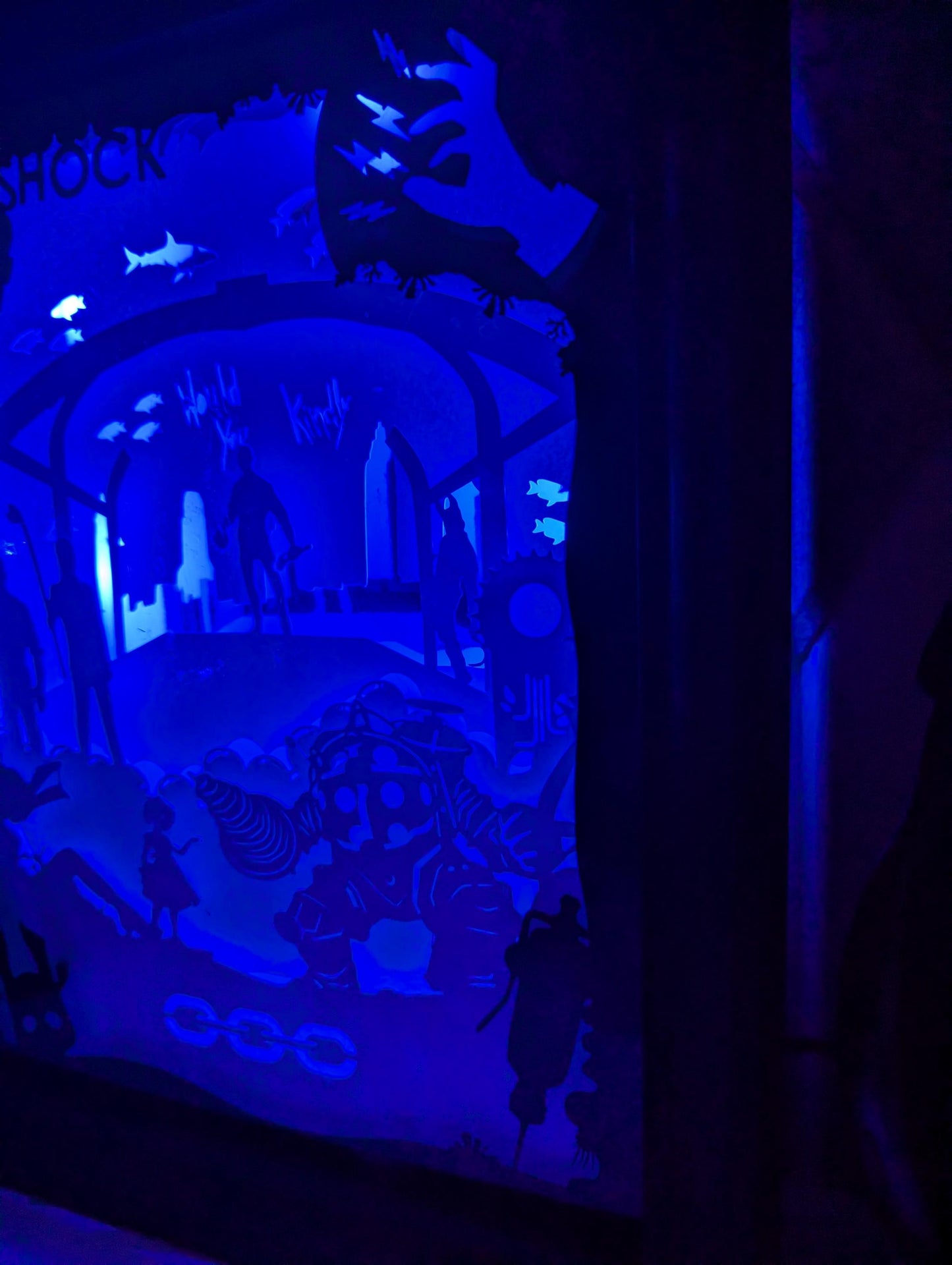 Bioshock - Lightbox, Shadowbox, Video Game Decor, unique piece, Geek gift, Gaming room decor