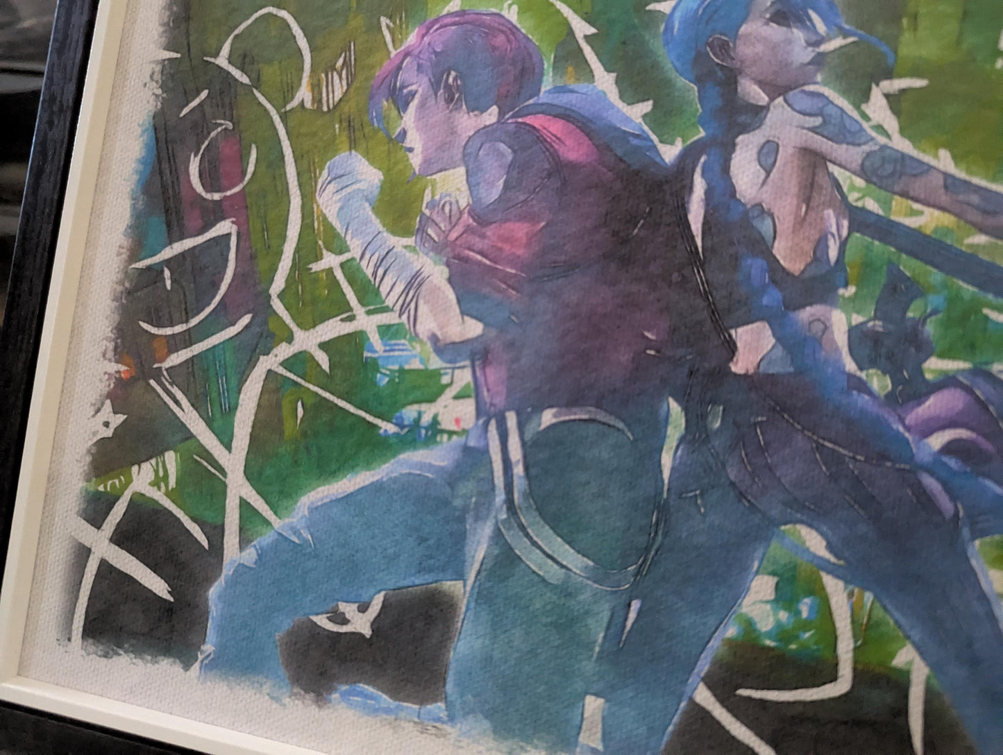 Arcane - Jinx & Vi - Watercolour print - Lol - Unique Gift