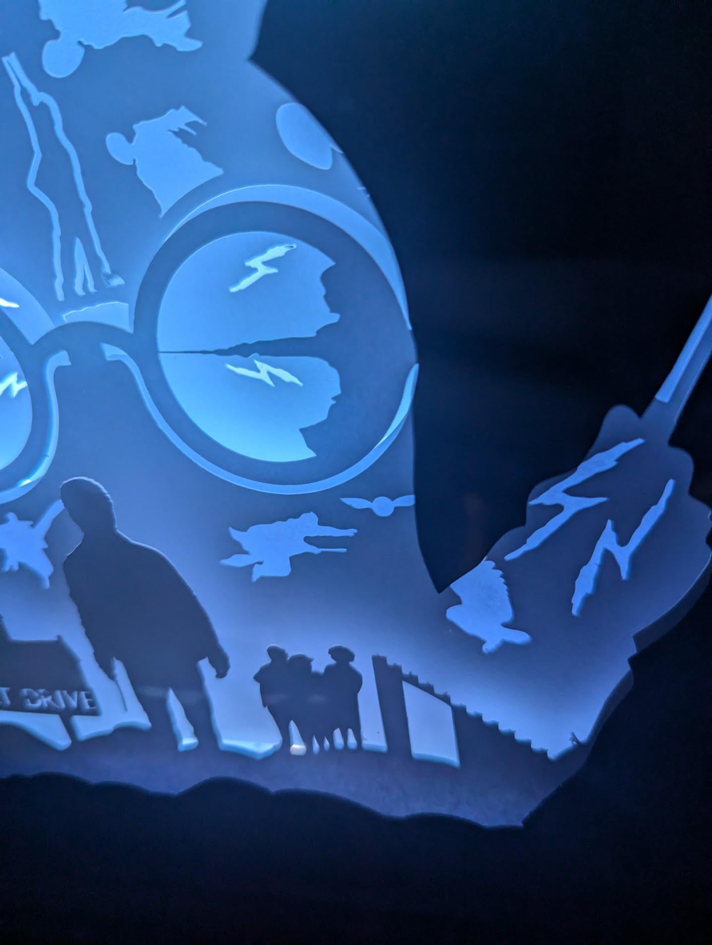 HP Wizard - Lightbox - Shadowbox, 3D Paper art, Unique Gift