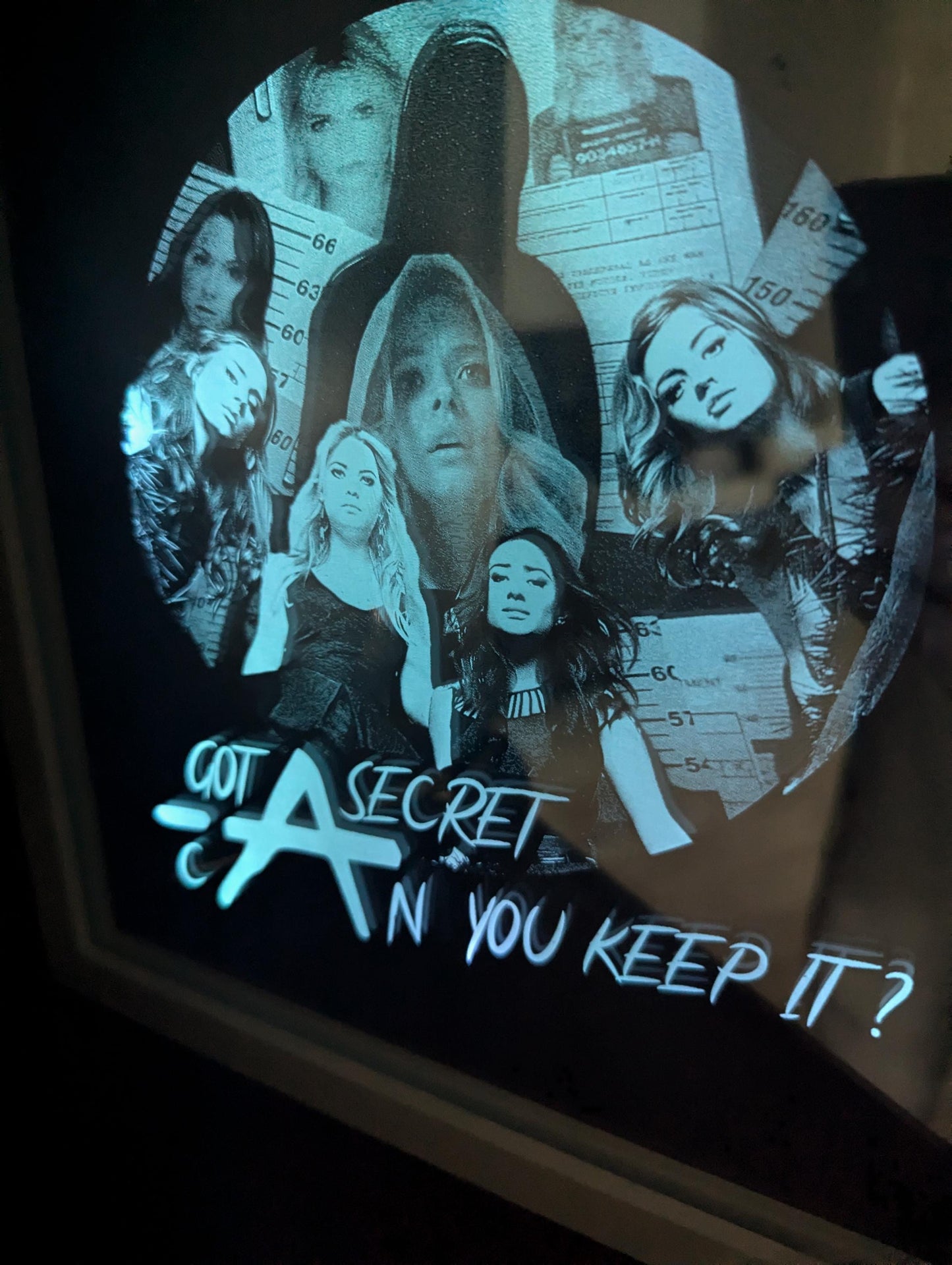 Pretty little liars - Laser engraved backlit mirror - unique item - pll gift