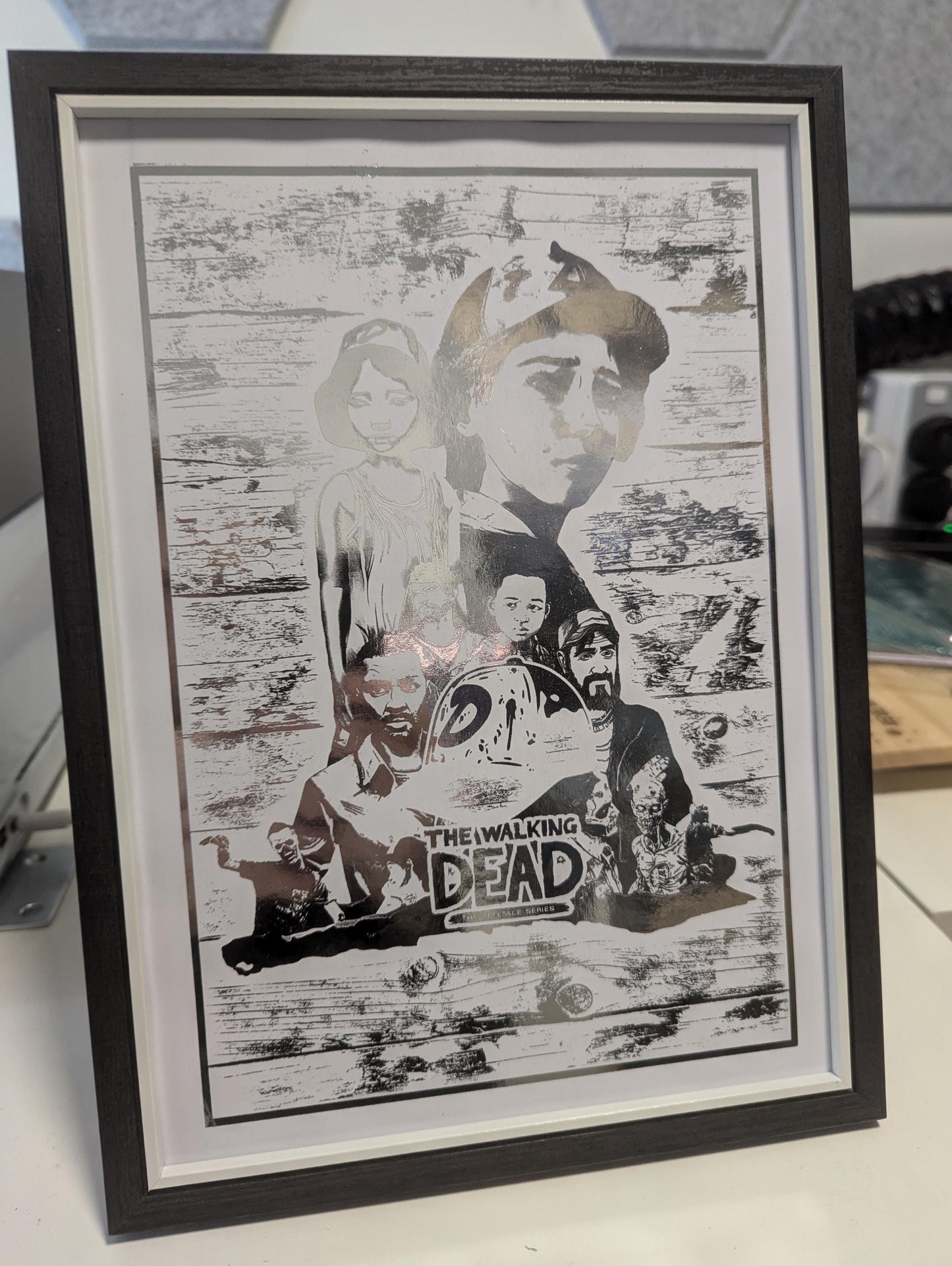 Telltale the walking Dead game - Clem and Lee - Foil Print - Video game Wall Decor - Unique Gift