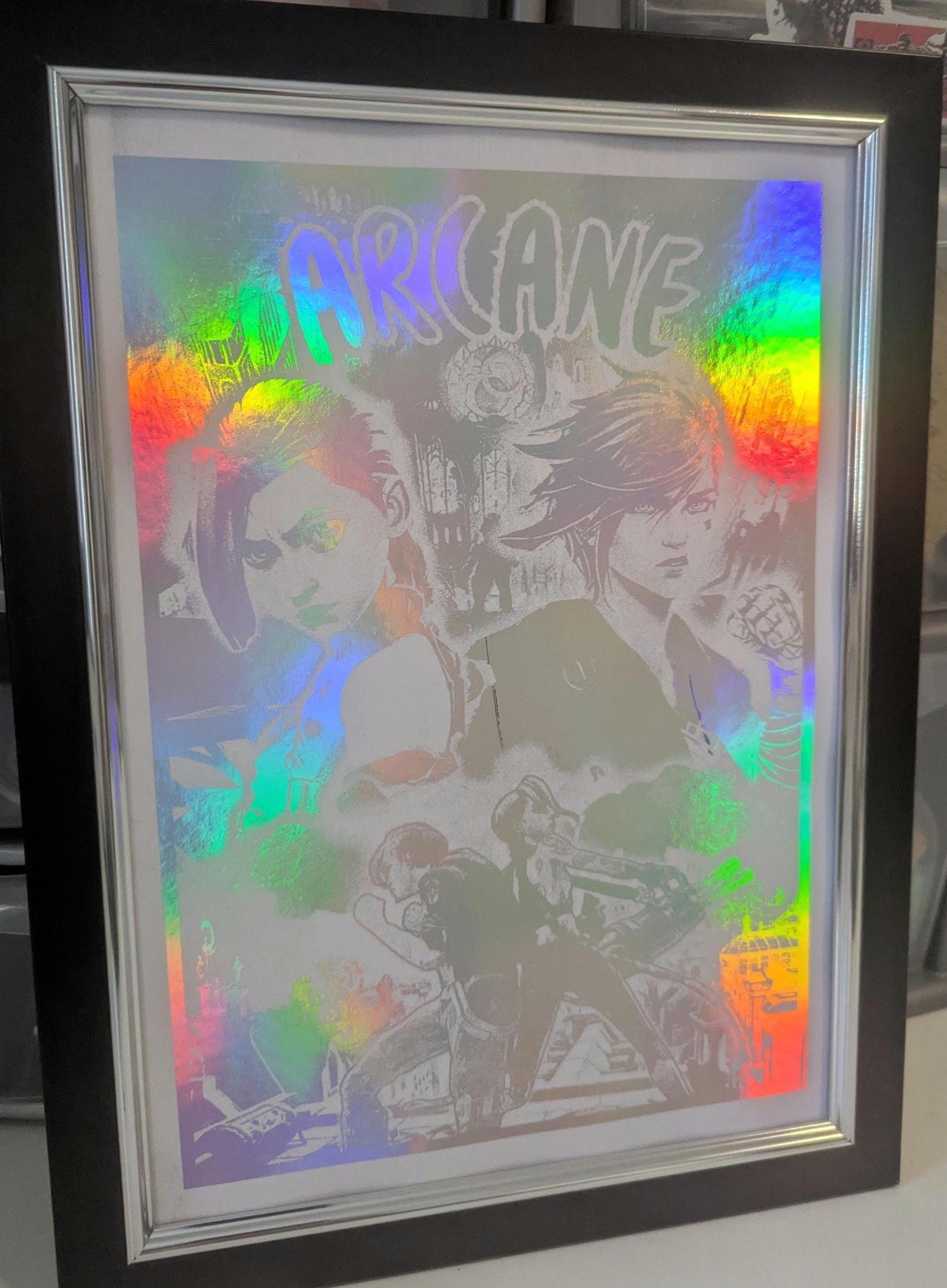 Arcane - Foil print - Jinx & Vi - Unique Gaming Gift, Real Foil Art, League of Legends, TV Show