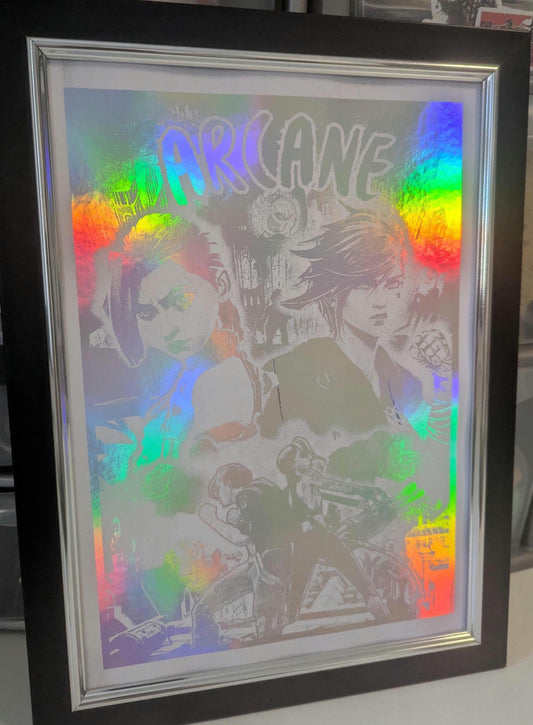 Arcane - Foil print - Jinx & Vi - Unique Gaming Gift, Real Foil Art, League of Legends, TV Show