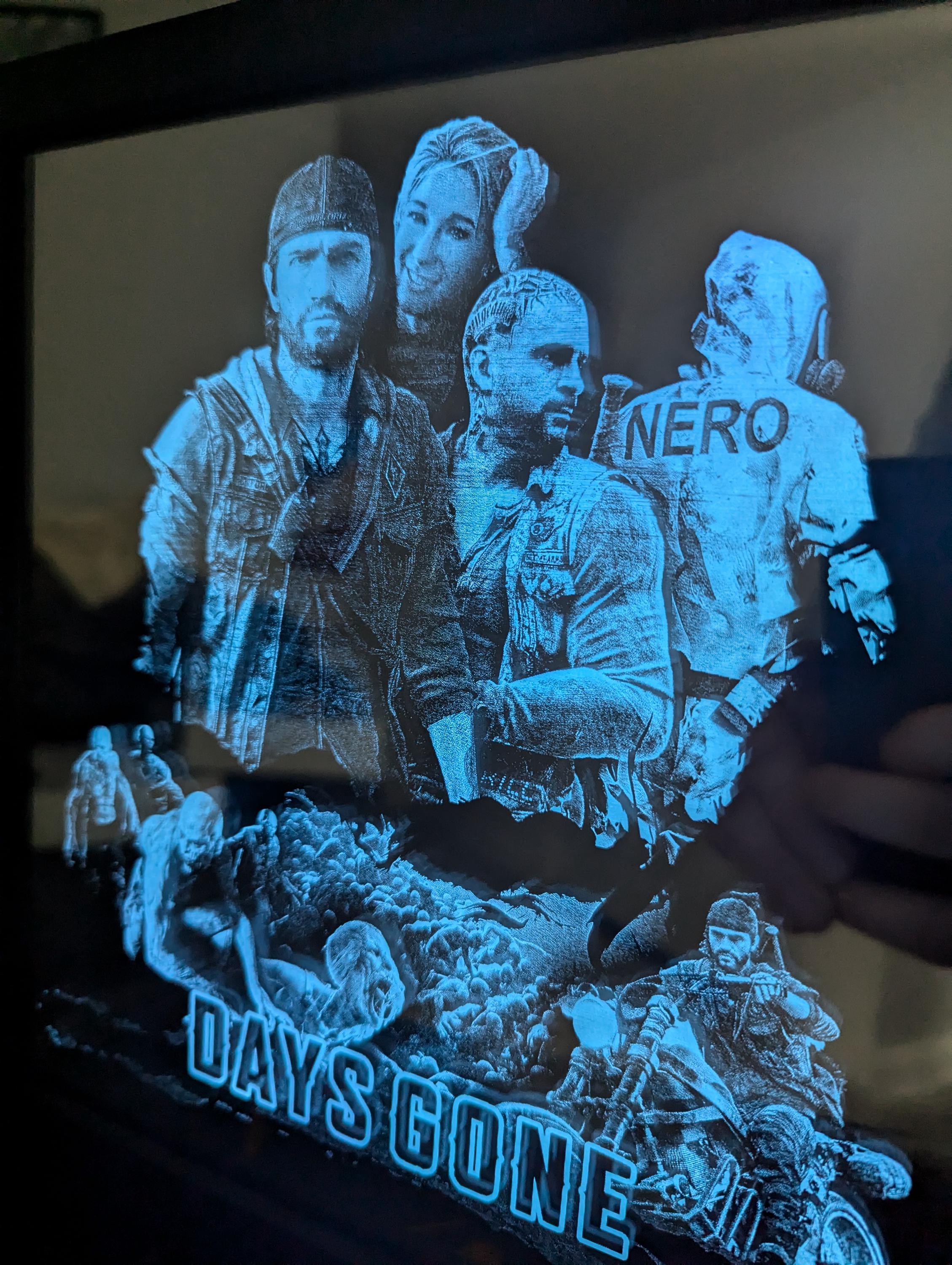Days Gone - Deacon St John - Laser engraved backlit mirror - Great gift - custom design
