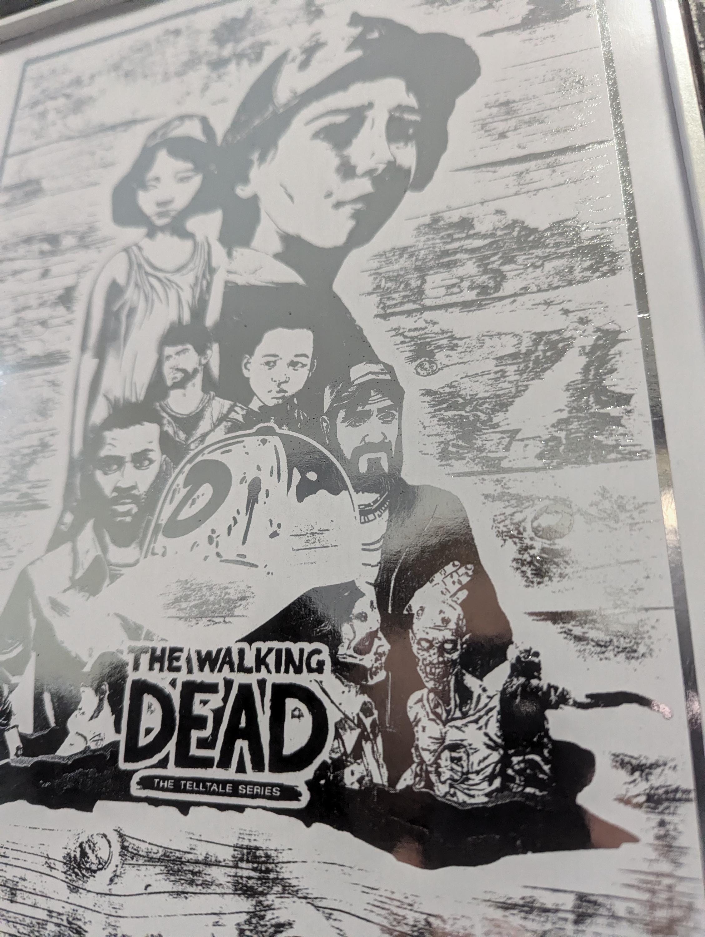 Telltale the walking Dead game - Clem and Lee - Foil Print - Video game Wall Decor - Unique Gift