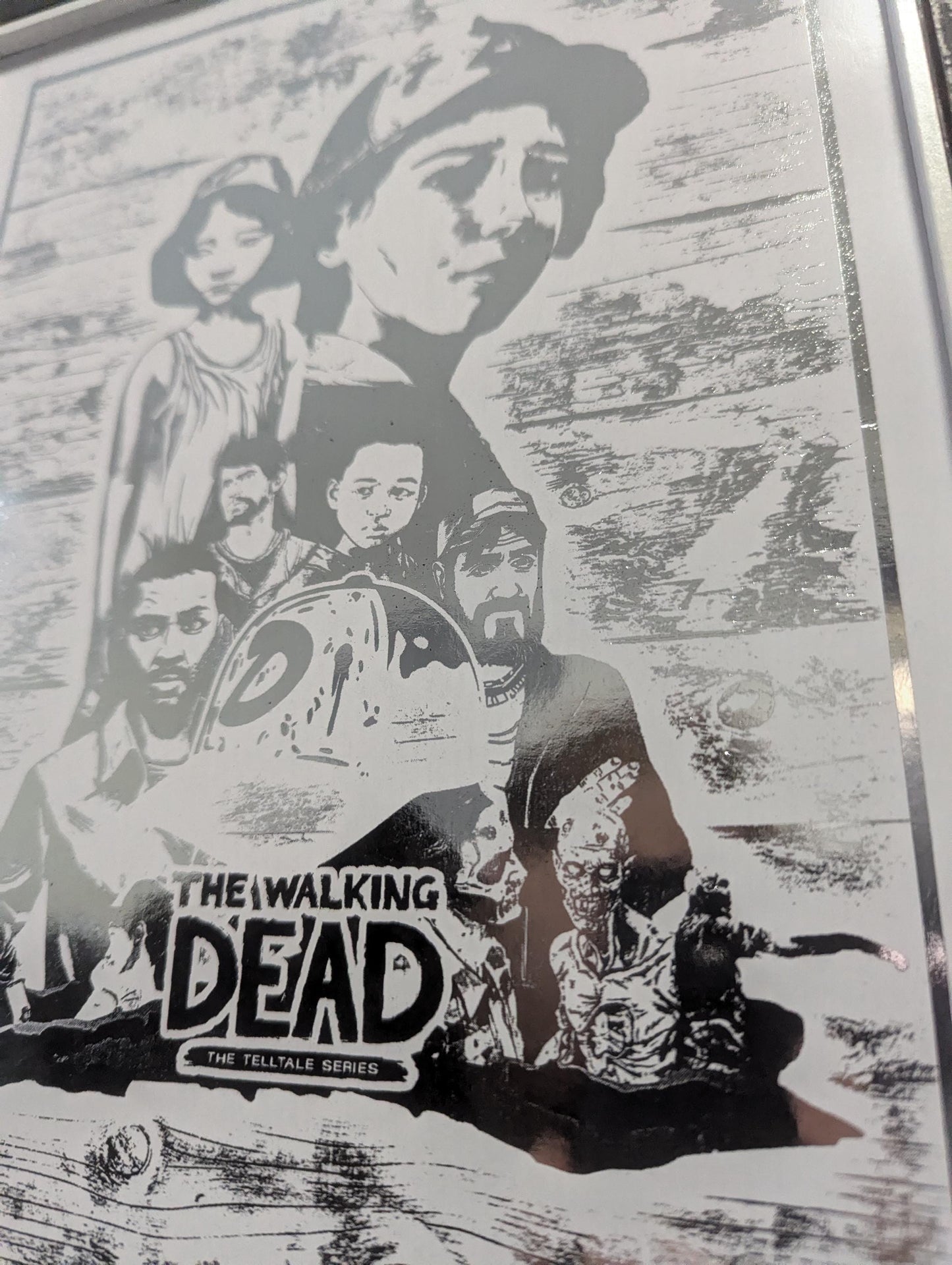 Telltale the walking Dead game - Clem and Lee - Foil Print - Video game Wall Decor - Unique Gift