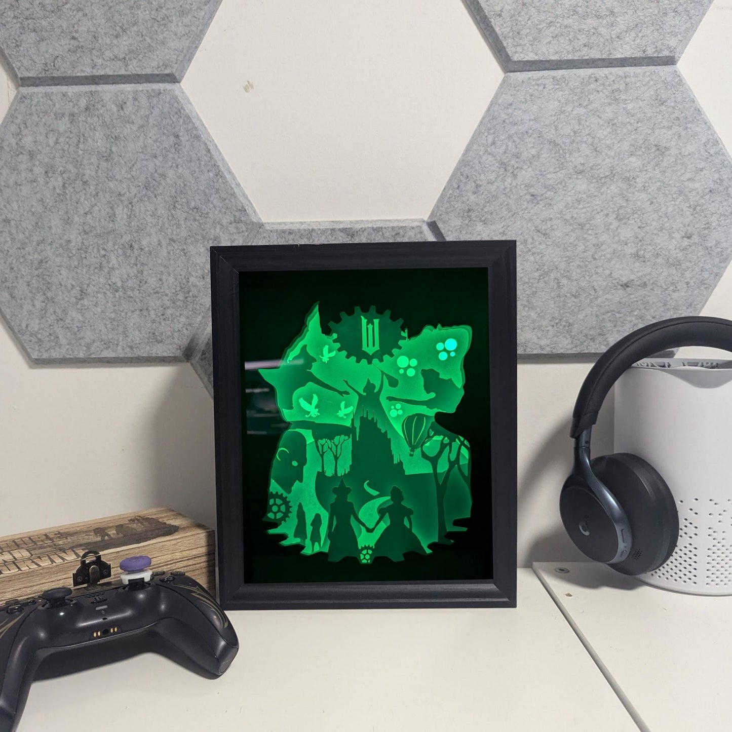 Wicked - Lightbox - Shadowbox, 3D Paper art, Unique Gift, Glinda and Elphaba