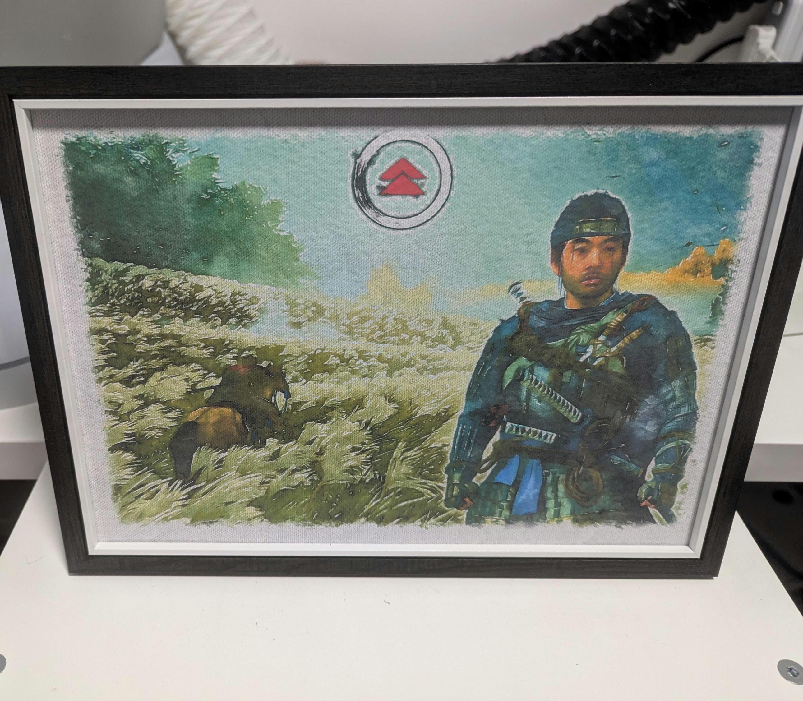 Ghost of Tsushima - Jin Sakai - Watercolour Style Print - unique gift