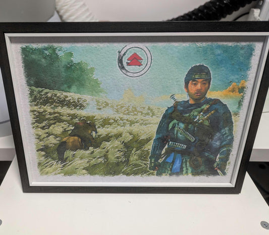 Ghost of Tsushima - Jin Sakai - Watercolour Style Print - unique gift