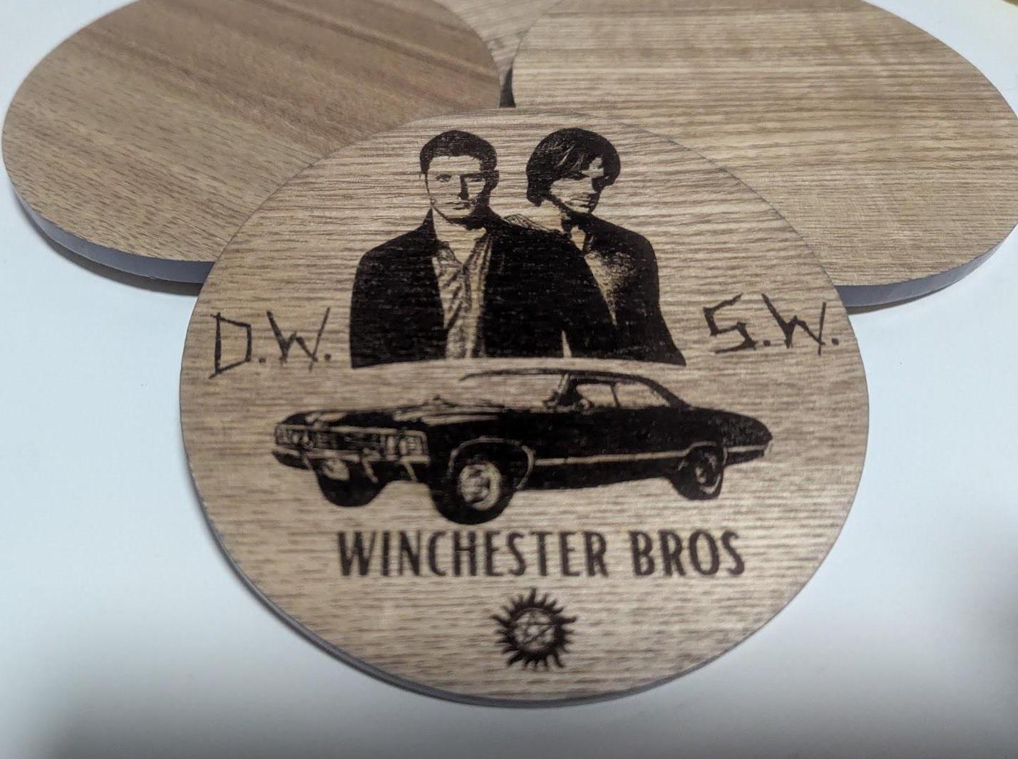 Supernatural - Themed Coaster - Unique gift - Sam and Dean
