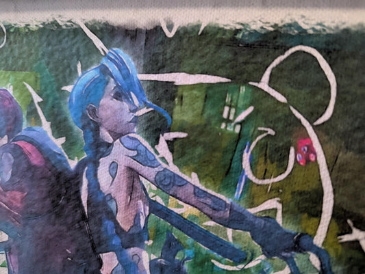 Arcane - Jinx & Vi - Watercolour print - Lol - Unique Gift