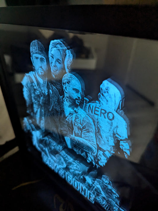 Days Gone - Deacon St John - Laser engraved backlit mirror - Great gift - custom design
