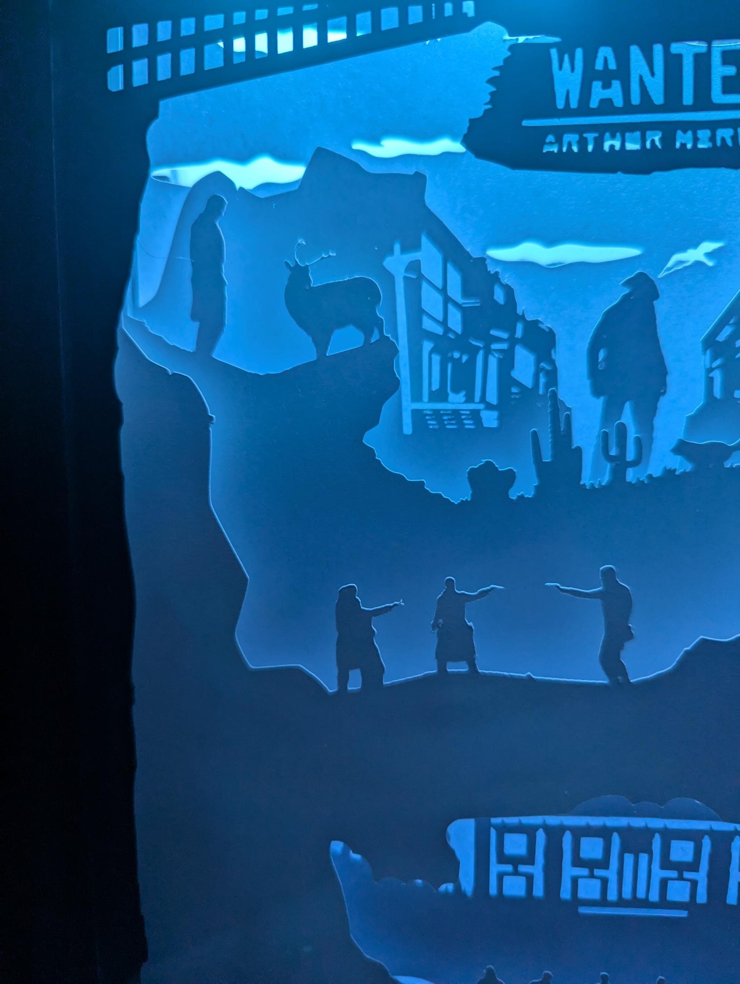 Read dead redemption 2 - Arthur Morgan - Shadowbox / Lightbox, Great gift, game room decor