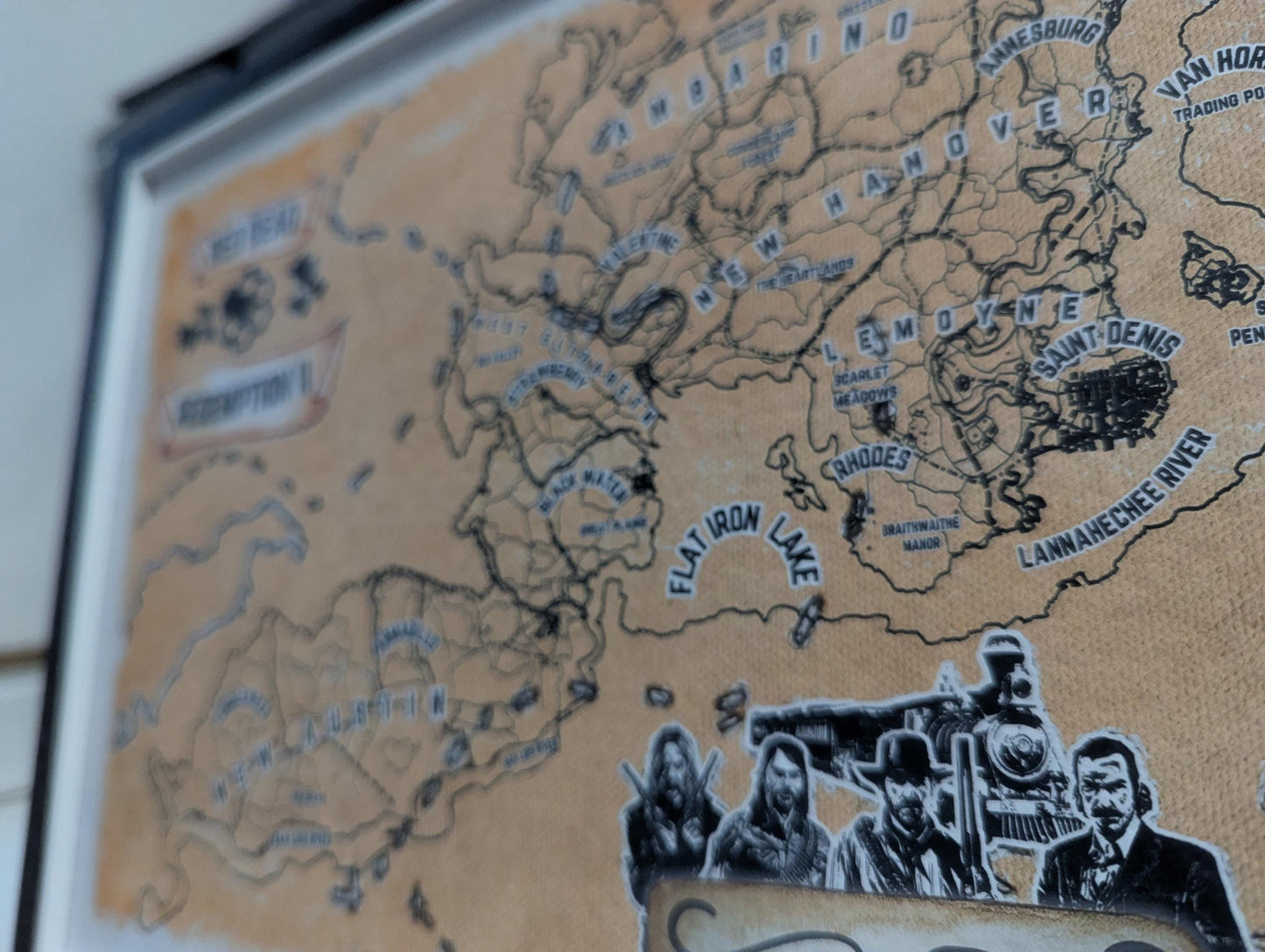 Red Dead Redemption 2 - Map art - Custom design - Watercolour Print