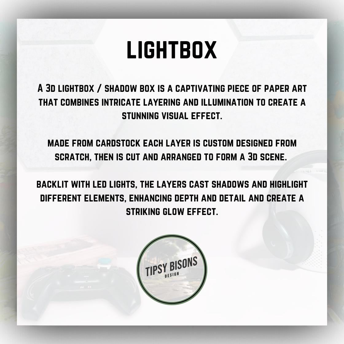 Bioshock - Lightbox, Shadowbox, Video Game Decor, unique piece, Geek gift, Gaming room decor