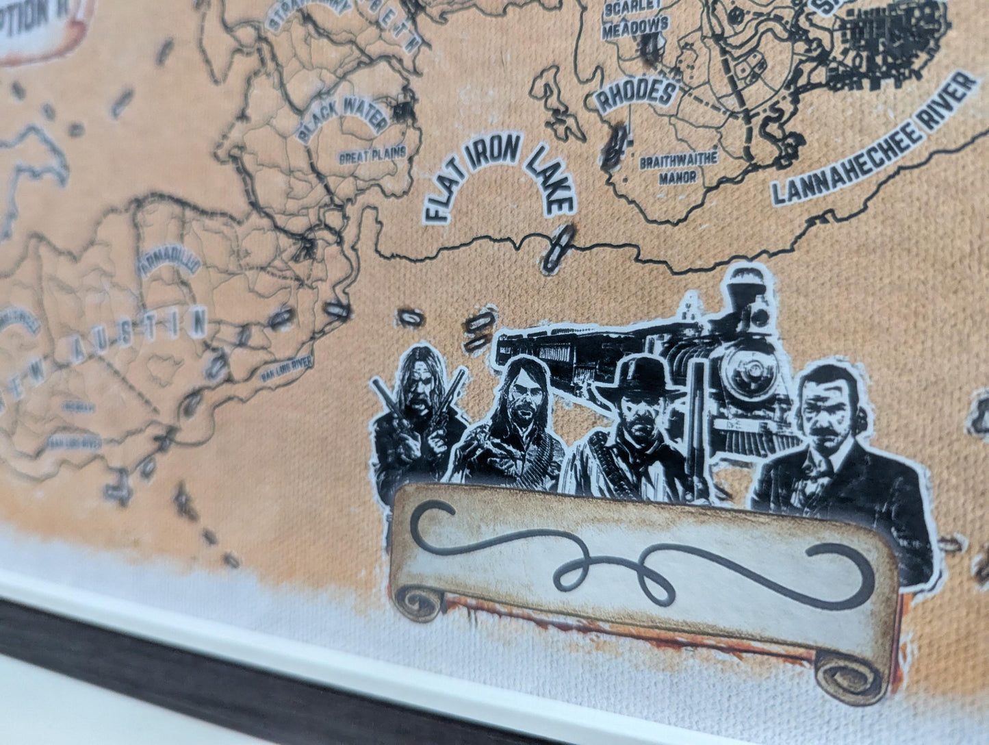 Red Dead Redemption 2 - Map art - Custom design - Watercolour Print