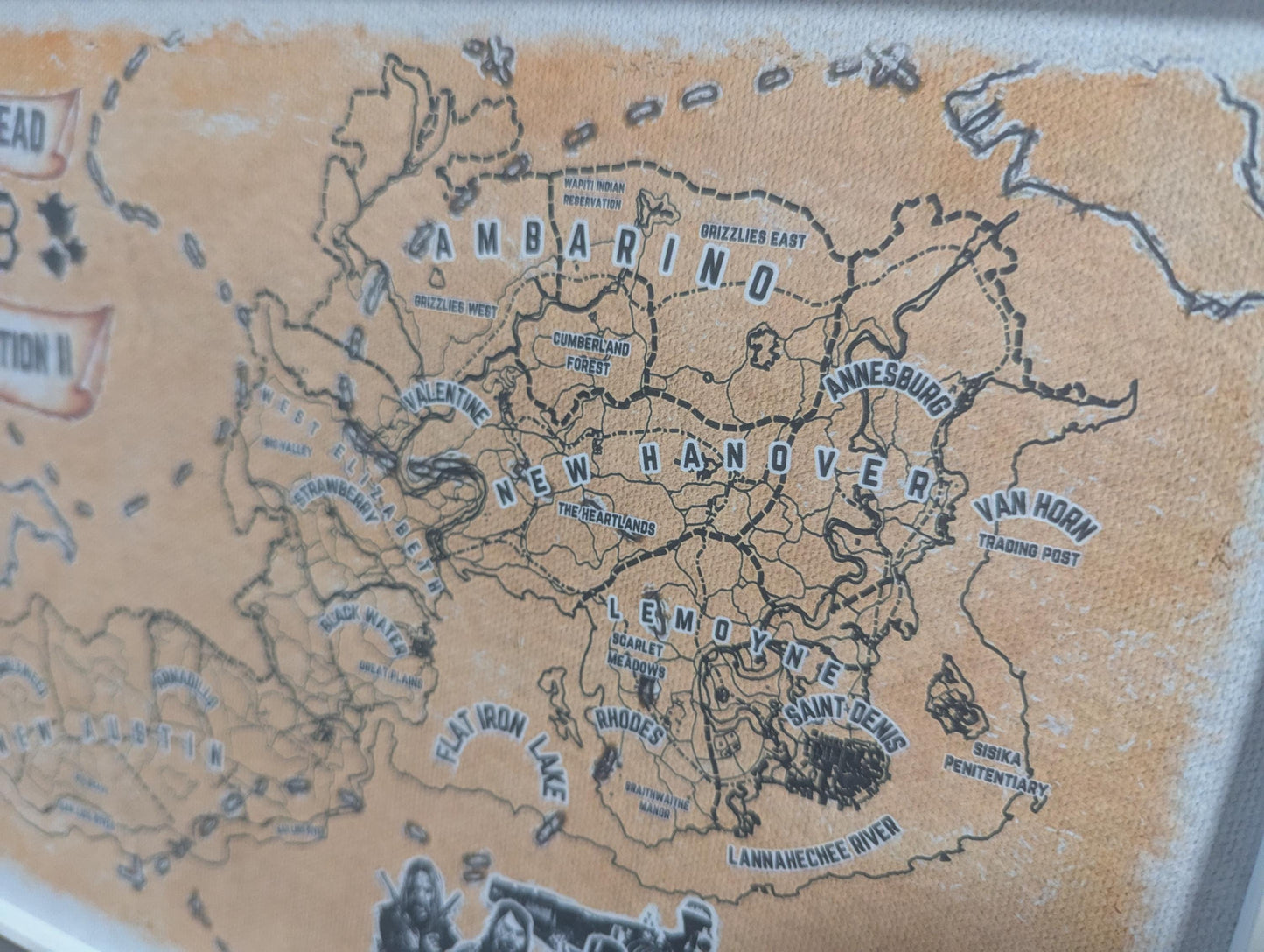 Red Dead Redemption 2 - Map art - Custom design - Watercolour Print