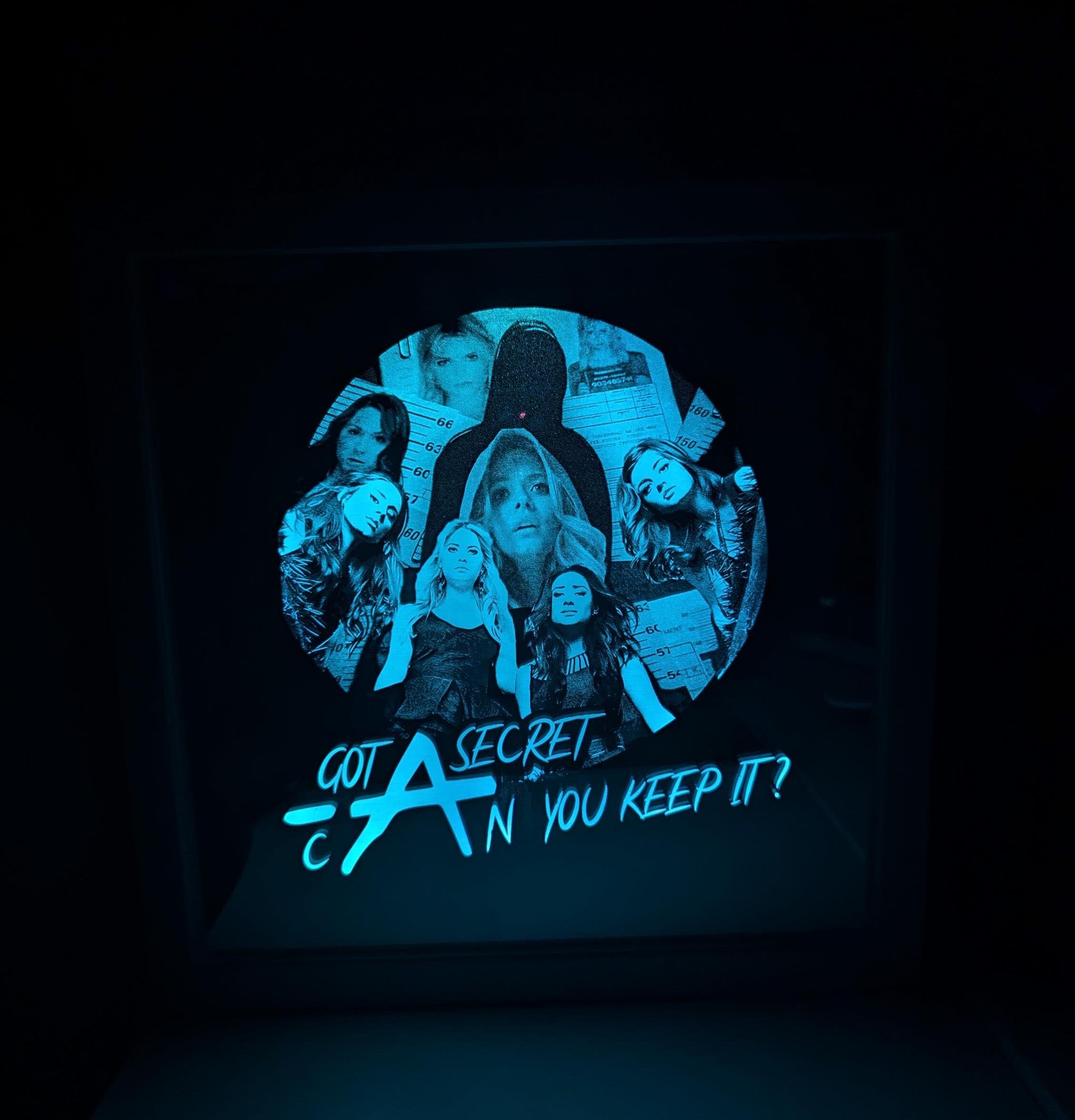 Pretty little liars - Laser engraved backlit mirror - unique item - pll gift