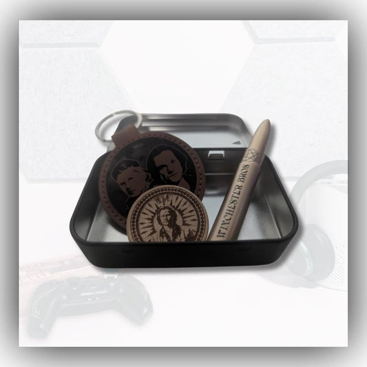 Supernatural - Inspired - Engraved Stash tin - unique gift - Sam and Dean - Winchester bros