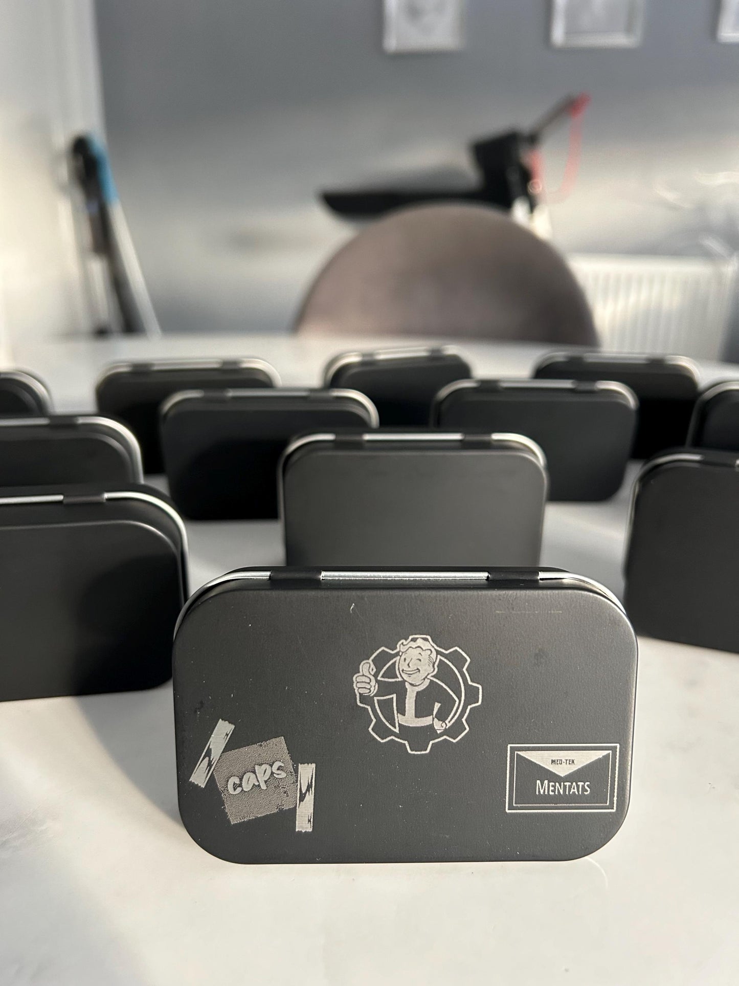 Fallout - Engraved Stash tin gift set - unique gift - caps - mentats