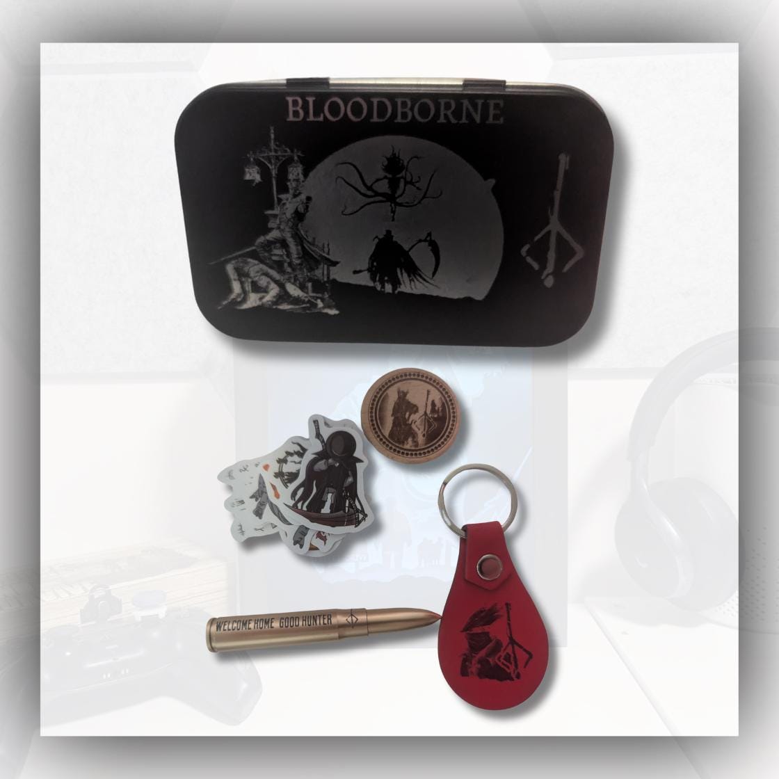 Bloodborne - Engraved Stash tin - gift set - unique gift