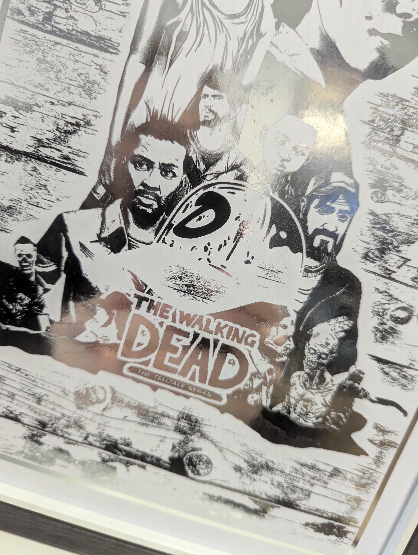 Telltale the walking Dead game - Clem and Lee - Foil Print - Video game Wall Decor - Unique Gift