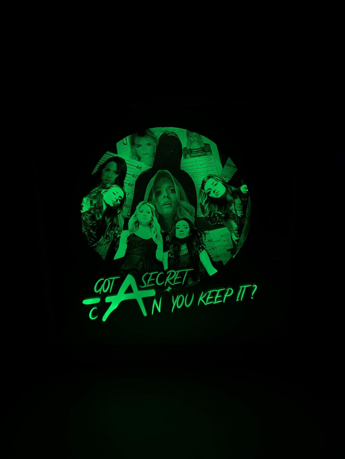 Pretty little liars - Laser engraved backlit mirror - unique item - pll gift