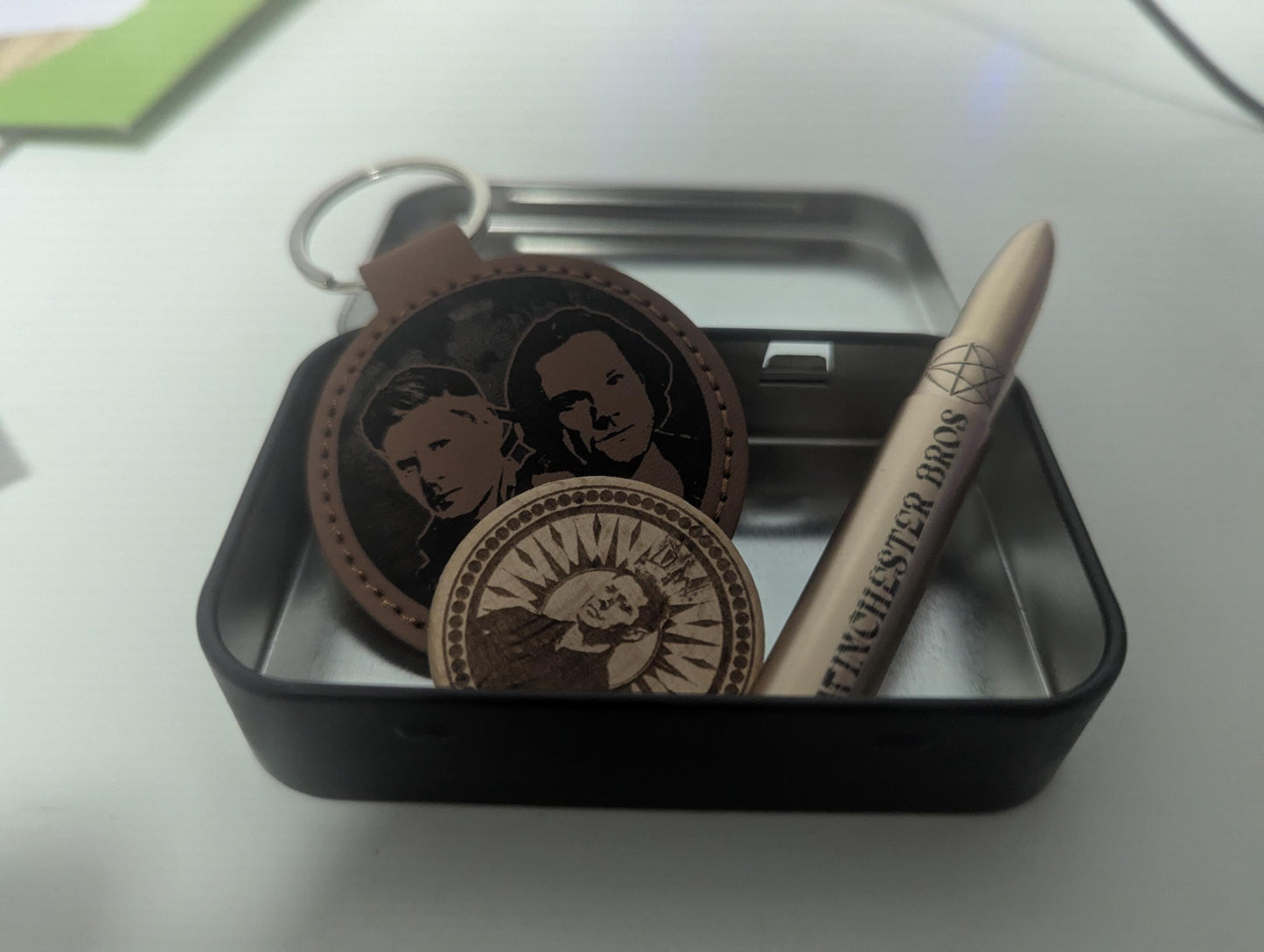 Supernatural - Inspired - Engraved Stash tin - unique gift - Sam and Dean - Winchester bros