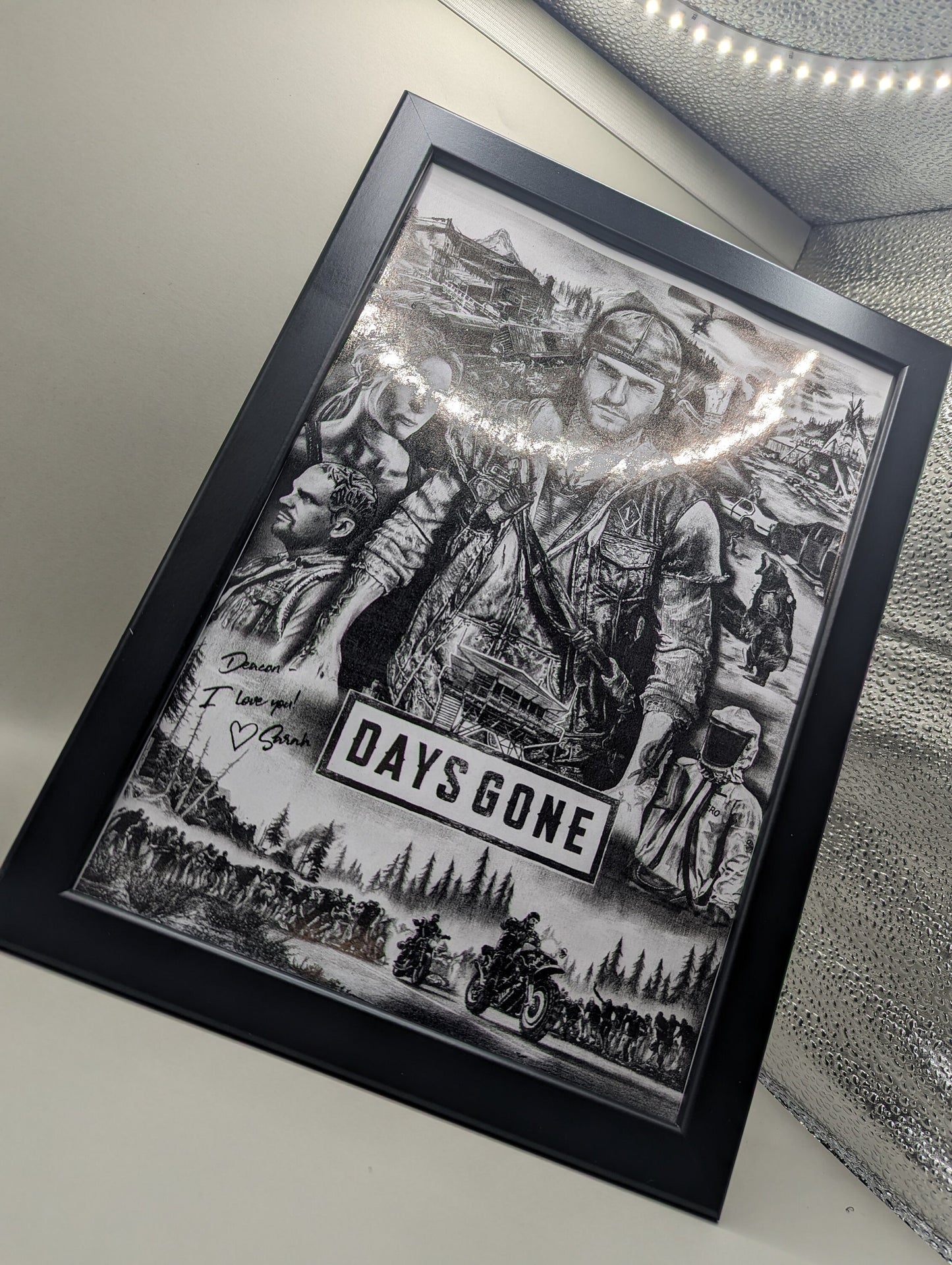 Days Gone Game - Real foil Print - Unique Gift - Gaming wall art