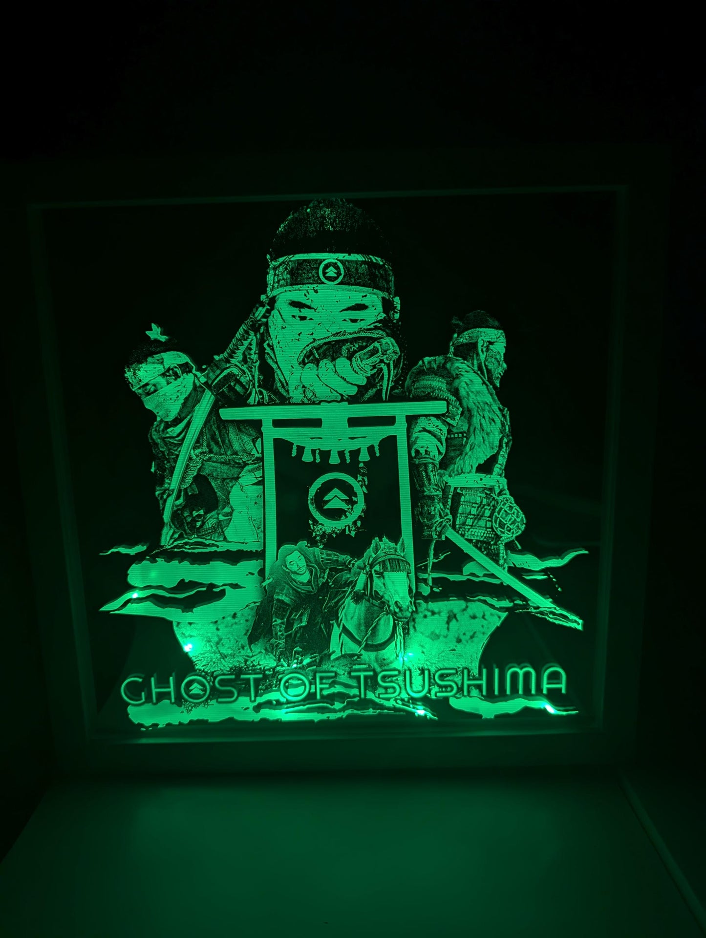 Ghost Of Tsushima - Jin Sakai - Laser engraved backlit mirror - Great gift