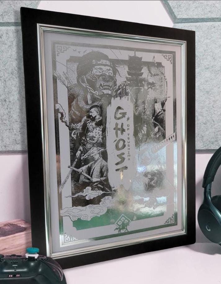 Ghost Of Tsushima - Foil Print, Video game Wall Decor, Unique Gift, Jin Sakai