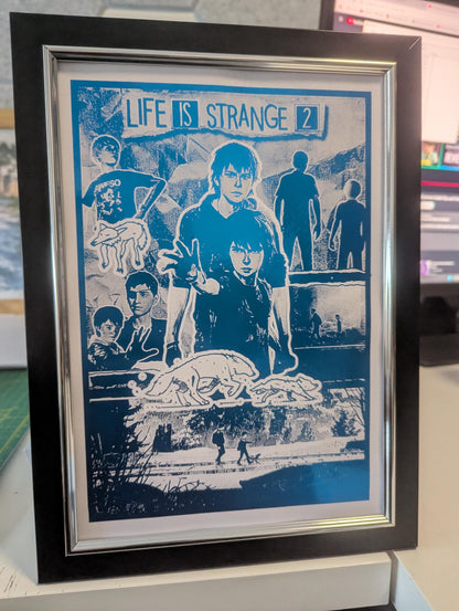 Life is Strange 2 - Foil print, Video game Wall Decor, Unique Gaming Gift, Real Foil Art, Sean and Daniel