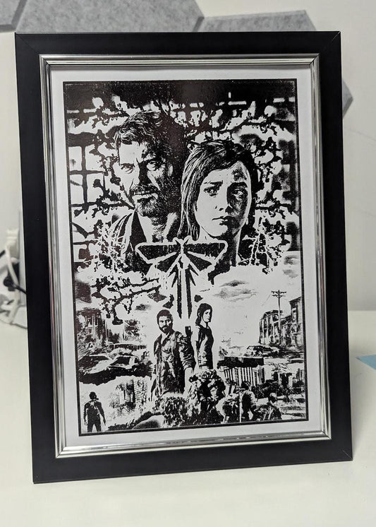 The Last Of Us - Foil print, Video game Wall Decor, Unique Gaming Gift, Joel and Ellie