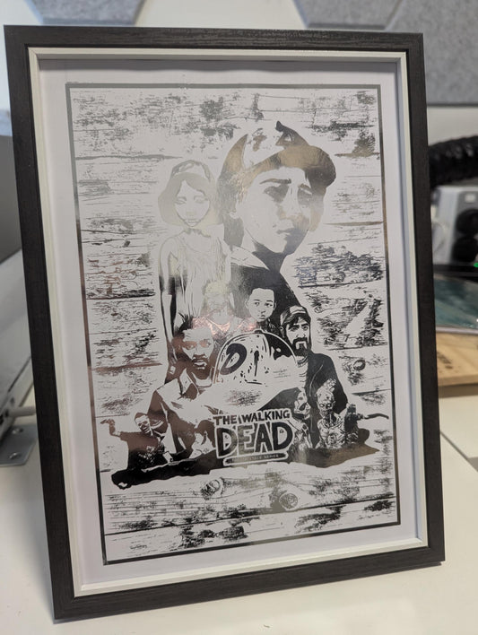 Telltale the walking Dead game - Clem and Lee - Foil Print - Video game Wall Decor - Unique Gift