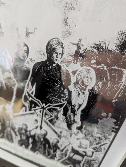 Resident Evil 4 - RE4 Remake - Foil print, Video game Wall Decor, Unique Gaming Gift, Real Foil Art, Leon
