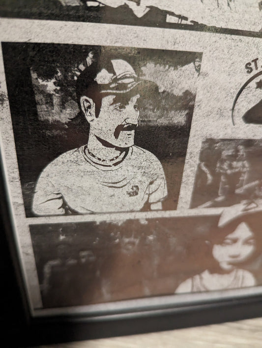 Telltale the walking Dead- Clem and Lee - Foil Print - Video game Wall Decor - Unique Gift
