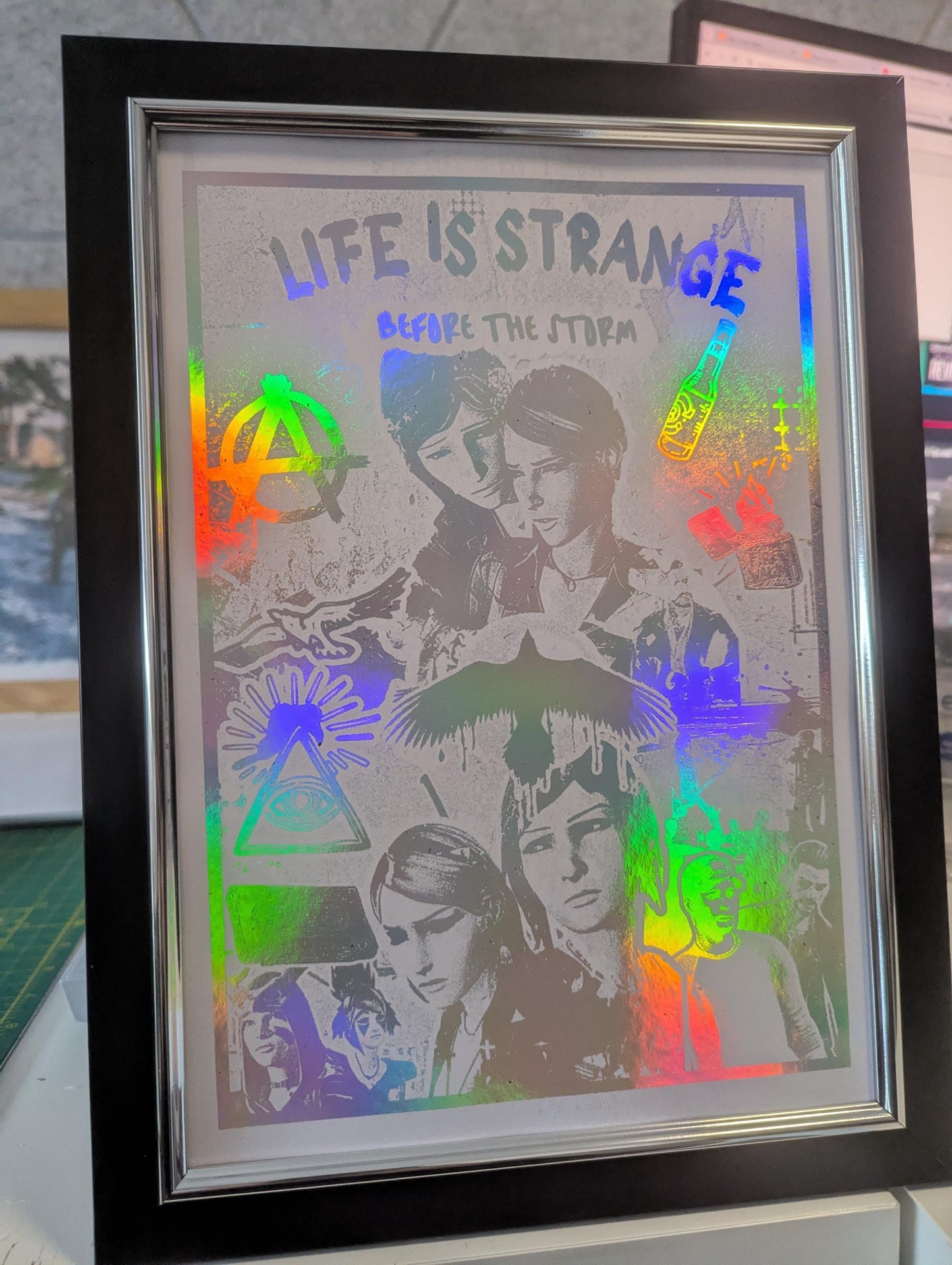Life is Strange: before the storm - Foil print, Video game Wall Decor, Unique Gaming Gift, Real Foil Art, Chloe and Rachel