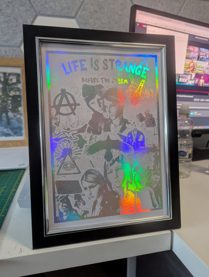 Life is Strange: before the storm - Foil print, Video game Wall Decor, Unique Gaming Gift, Real Foil Art, Chloe and Rachel