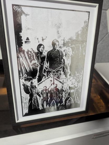 Resident Evil 4 - RE4 Remake - Foil print, Video game Wall Decor, Unique Gaming Gift, Real Foil Art, Leon