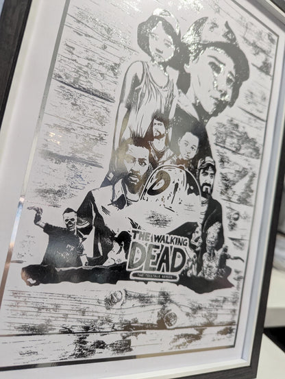Telltale the walking Dead game - Clem and Lee - Foil Print - Video game Wall Decor - Unique Gift