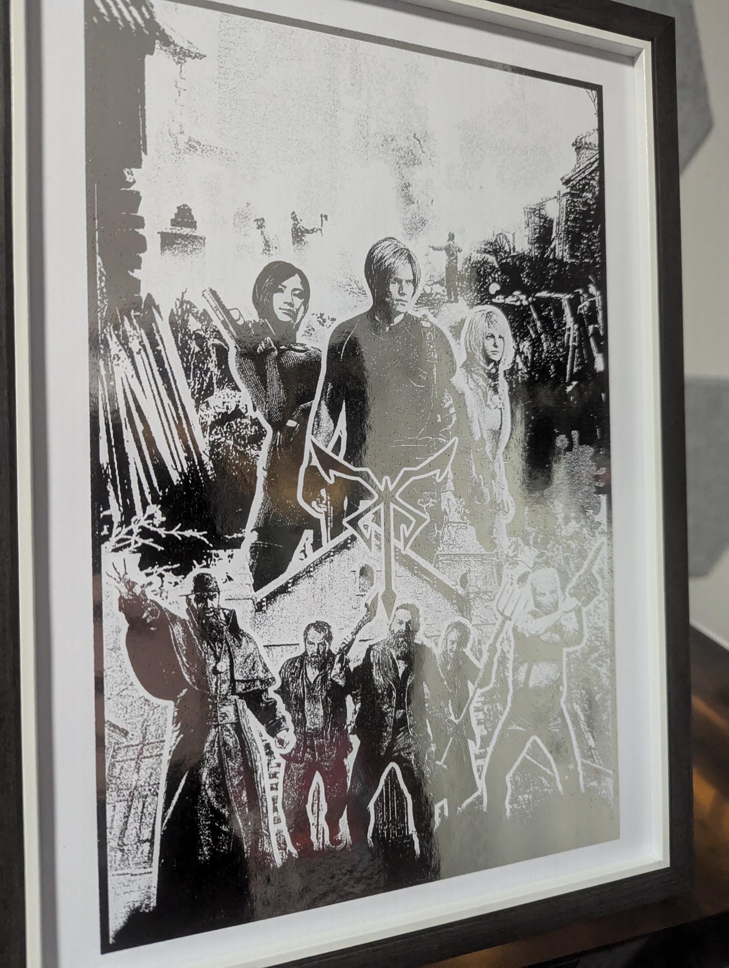 Resident Evil 4 - RE4 Remake - Foil print, Video game Wall Decor, Unique Gaming Gift, Real Foil Art, Leon