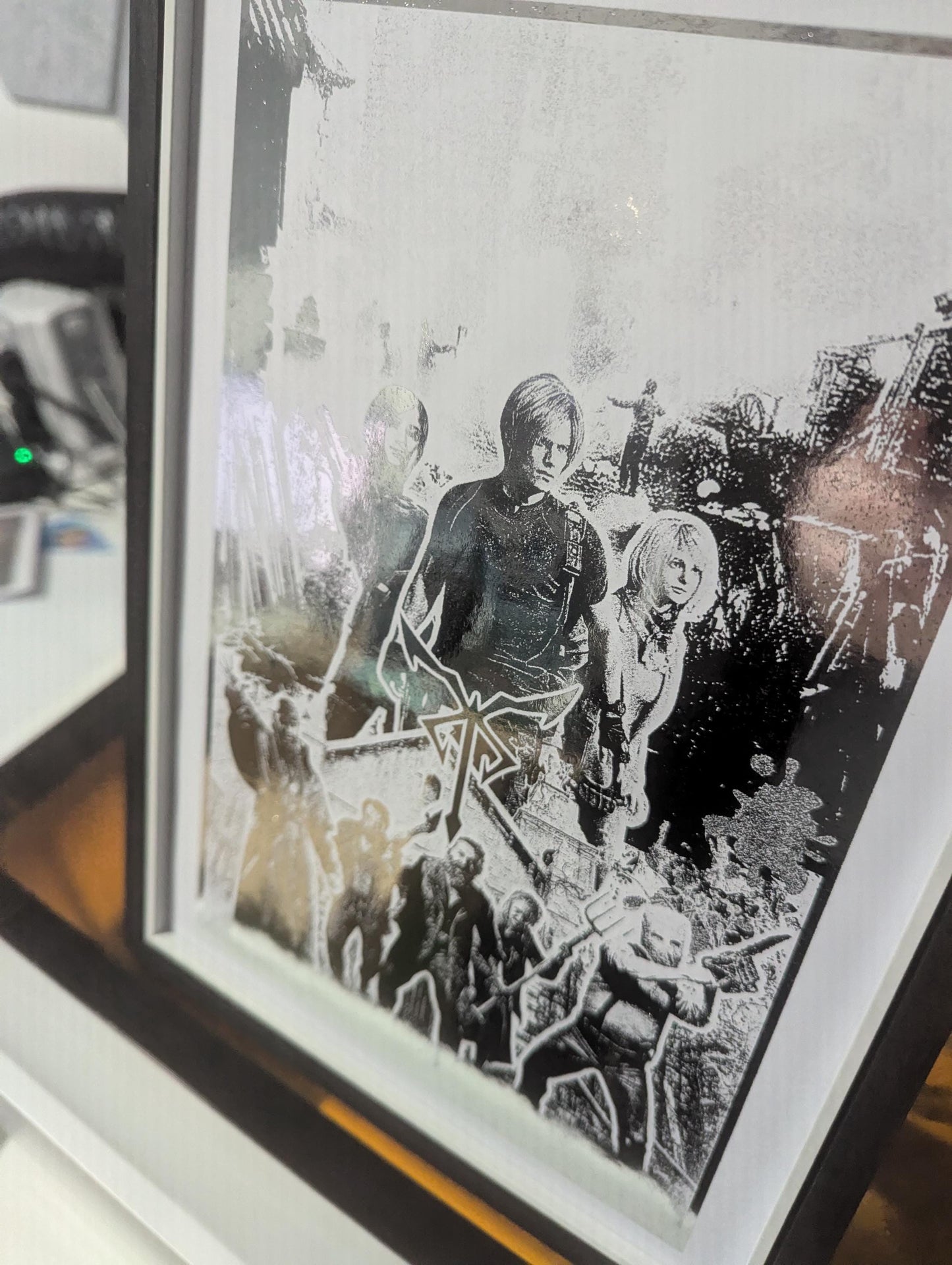 Resident Evil 4 - RE4 Remake - Foil print, Video game Wall Decor, Unique Gaming Gift, Real Foil Art, Leon
